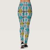 Geometrisches Muster Retro Leggings (Rückseite)