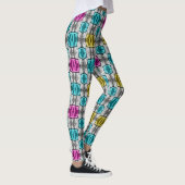 Geometrisches Muster Retro Leggings (Rechts)