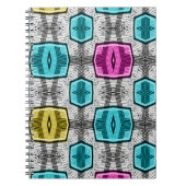 Geometrisches Muster Retro Notizblock (Vorderseite)