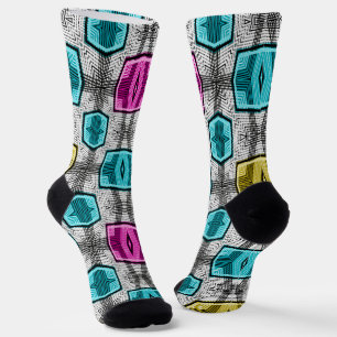 Geometrisches Muster Retro Socken