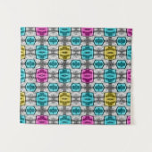 Geometrisches Muster Retro Wandteppich (Vorderseite (Horizontal))
