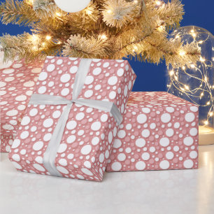 Geometrisches Muster   Rosa Fizz-Blasen Geschenkpapier
