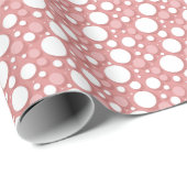 Geometrisches Muster | Rosa Fizz-Blasen Geschenkpapier (Rolleneckpunkt)