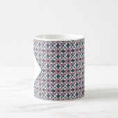 Geometrisches Muster, rosa und Aquamarin Kaffeetasse (Mittel)
