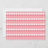 geometrisches Muster rot und rosa mit Interlo Einladung (Vorderseite)
