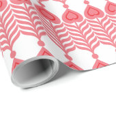 geometrisches Muster rot und rosa mit Interlo Geschenkpapier (Rolleneckpunkt)