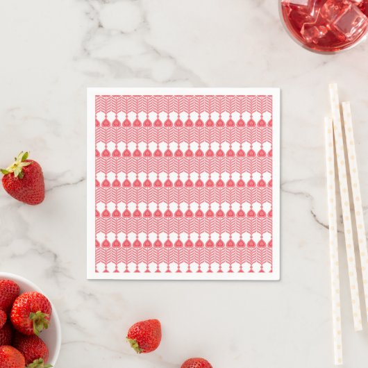 geometrisches Muster rot und rosa mit Interlo Serviette (Beispiel)