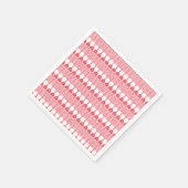 geometrisches Muster rot und rosa mit Interlo Serviette (Ecke)