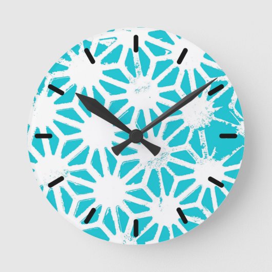 geometrisches Muster Runde Wanduhr (Vorderseite)