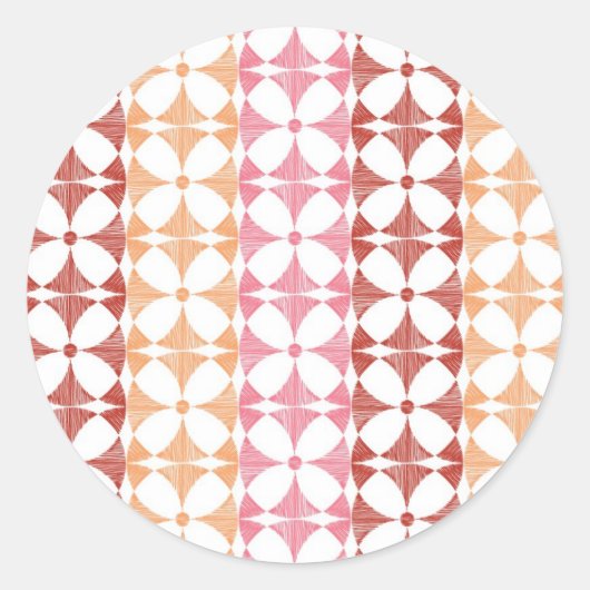 Geometrisches Muster Runder Aufkleber (Vorderseite)