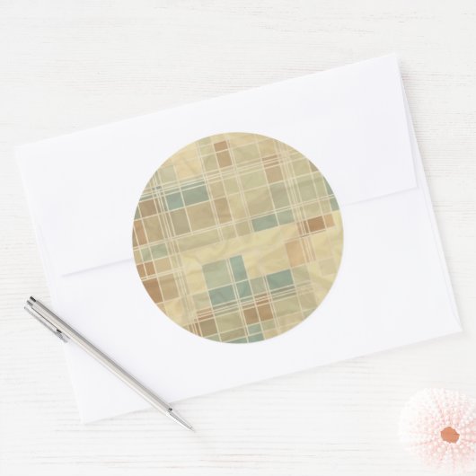 geometrisches Muster Runder Aufkleber (Umschlag)