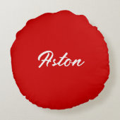 Geometrisches Muster Rundes Kissen (Rückseite)