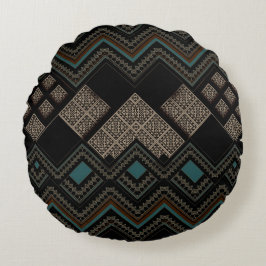 Geometrisches Muster Rundes Kissen