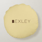 Geometrisches Muster Rundes Kissen (Rückseite)