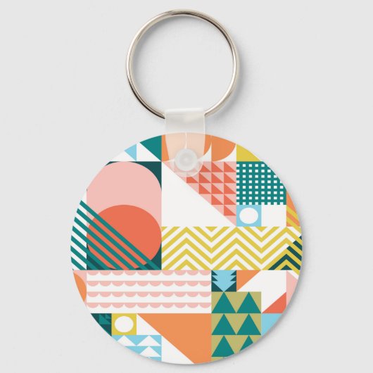 Geometrisches Muster Schlüsselanhänger (Rückseite)