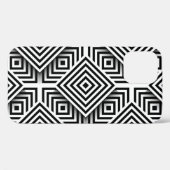 Geometrisches Muster. Schwarz und Weiß. Quadrate u Case-Mate iPhone Hülle (Rückseite (Horizontal))