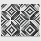 Geometrisches Muster. Schwarz und Weiß. Quadrate u Geschenkpapier (Flach)