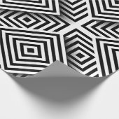 Geometrisches Muster. Schwarz und Weiß. Quadrate u Geschenkpapier (Ecke)