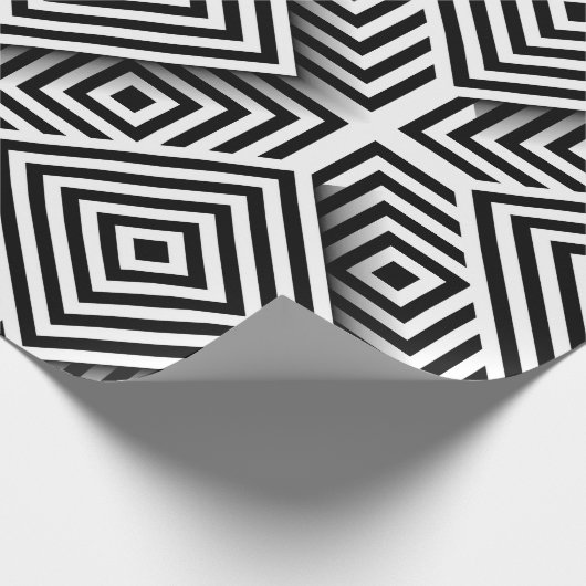 Geometrisches Muster. Schwarz und Weiß. Quadrate u Geschenkpapier (Ecke)