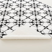 Geometrisches Muster Schwarz-weiß Sherpadecke (3/4)