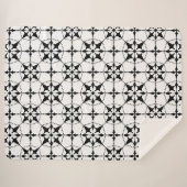 Geometrisches Muster Schwarz-weiß Sherpadecke (Vorderseite (Horizontal))