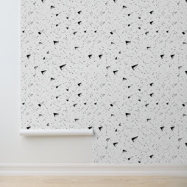 Geometrisches Muster Schwarz-Weiß-Tapete Tapete