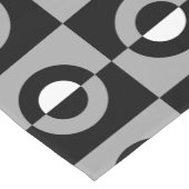 Geometrisches Muster Schwarz, Weiß und Grau Kurzer Tischläufer (Ecke)