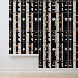 Geometrisches Muster Schwarze Tapete