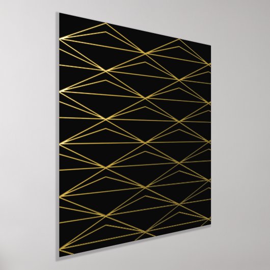 Geometrisches Muster Schwarzes Gold Foliendrucke (Ablage )