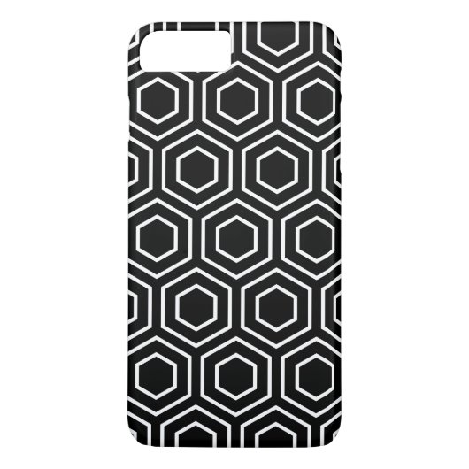 Geometrisches Muster Schwarzweiss-iPhone 7 Plusca Case-Mate iPhone Hülle (Rückseite)