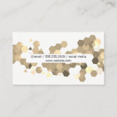 Geometrisches Muster / Sepia Visitenkarte (Rückseite)