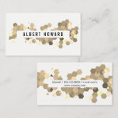 Geometrisches Muster / Sepia Visitenkarte (Vorne/Hinten)