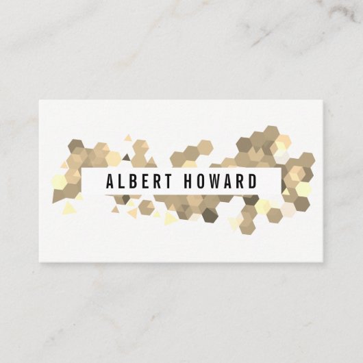 Geometrisches Muster / Sepia Visitenkarte (Vorderseite)