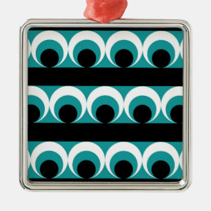 Geometrisches Muster Silbernes Ornament