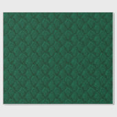 Geometrisches Muster | Smaragd-Damaskus Geschenkpapier (Flach)