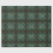 Geometrisches Muster | Smaragd-Sternenexplosion Geschenkpapier (Flach)