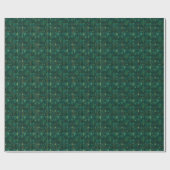 Geometrisches Muster | Smaragdprisma Geschenkpapier (Flach)