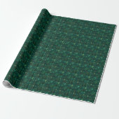 Geometrisches Muster | Smaragdprisma Geschenkpapier (Ungerollt)