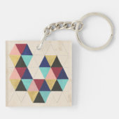 Geometrisches Muster-Spiel III Schlüsselanhänger (Rückseite)