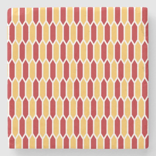 Geometrisches Muster Steinuntersetzer (Vorderseite)