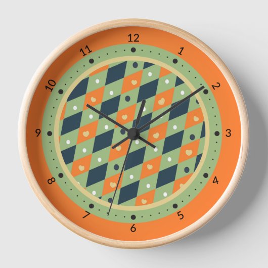 Geometrisches Muster Uhr (Vorderseite)