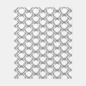 Geometrisches Muster verschiedener Größen, grau Fleecedecke (Vorderseite)