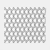 Geometrisches Muster verschiedener Größen, grau Fleecedecke (Vorderseite (Horizontal))