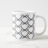 Geometrisches Muster verschiedener Größen, grau Jumbo-Tasse (Rechts)
