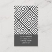 Geometrisches Muster Visitenkarte (Rückseite)