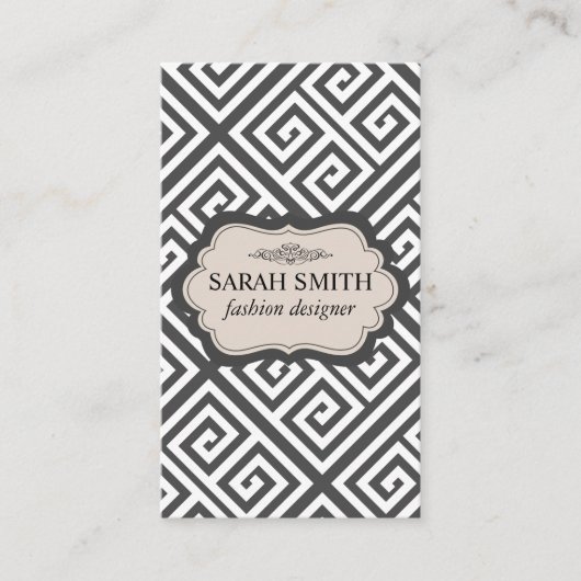 Geometrisches Muster Visitenkarte (Vorderseite)