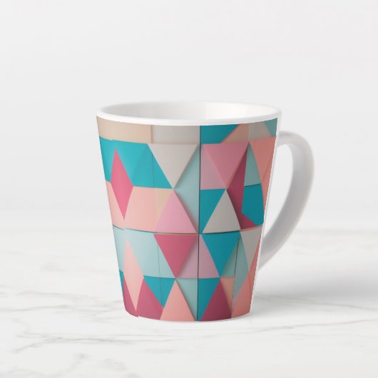 Geometrisches Muster von Pastel - Kleine Latte-Tas Milchtasse (Rechte Ecke)