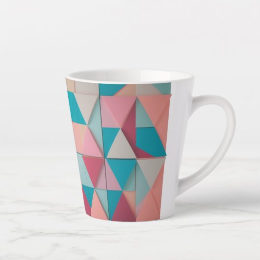 Geometrisches Muster von Pastel - Kleine Latte-Tas Milchtasse (Rechts)