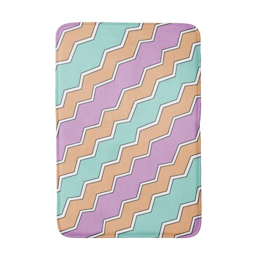 Geometrisches Muster von ZigZag Badematte (Vorderseite Vertikal)