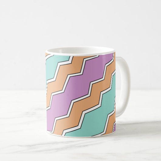 Geometrisches Muster von ZigZag Kaffeetasse (VorderseiteRechts)